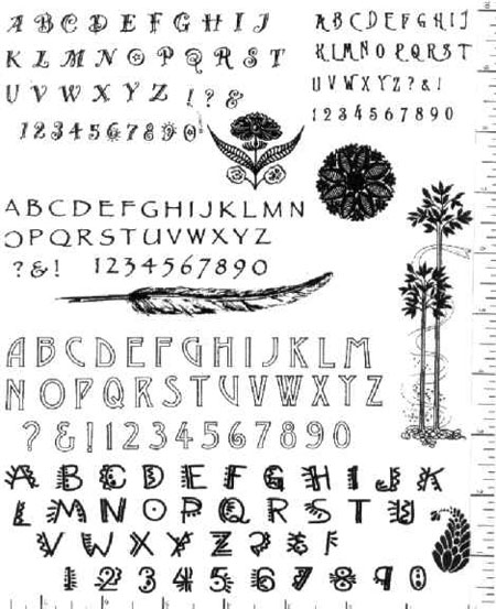 Jim Stephan Rubber Ink Art - 20: Alphabets