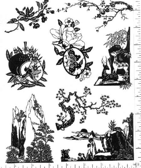 Jim Stephan Rubber Ink Art - 17: Chinese Papercuts