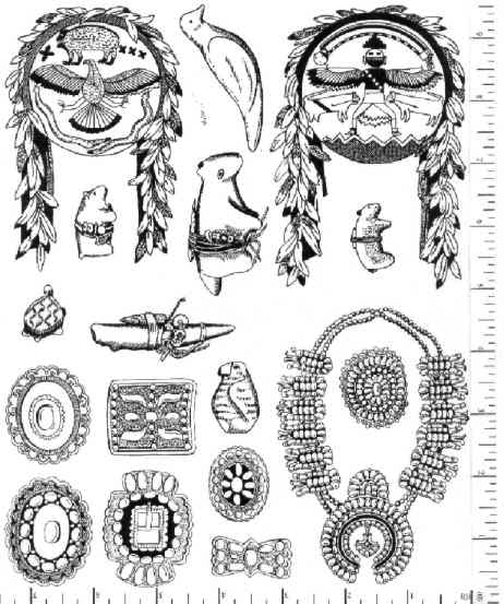 Jim Stephan Rubber Ink Art - 6: Native American Jewelry