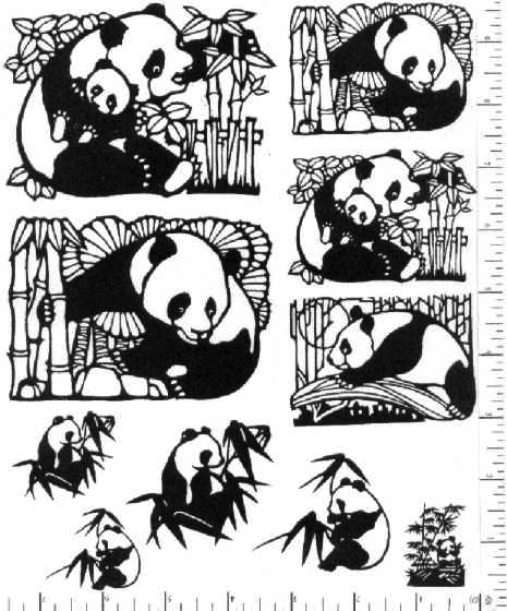 Jim Stephan Rubber Ink Art - 21: Pandas